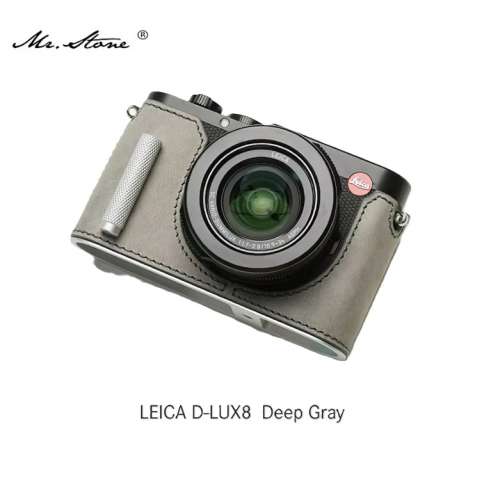 Genuine Leather Camera Half Case Cover Bag For LEICA D-LUX 8 -