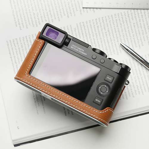 Mr. Stone Camera Half Case Cover Bag For LEICA D-LUX 8 - Crazy Horse Brown