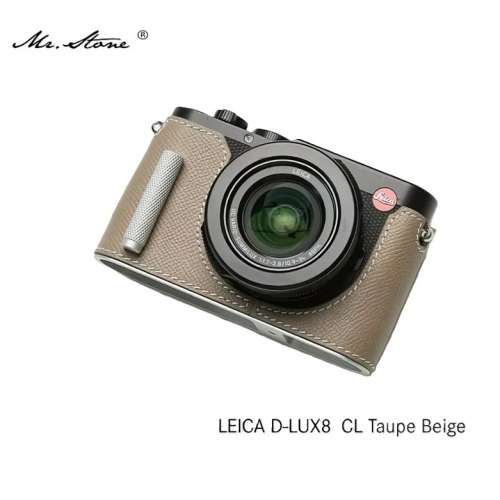 Mr. Stone Leather Camera Half Case Cover Bag For LEICA D-LUX 8 - CL Taupe Beige