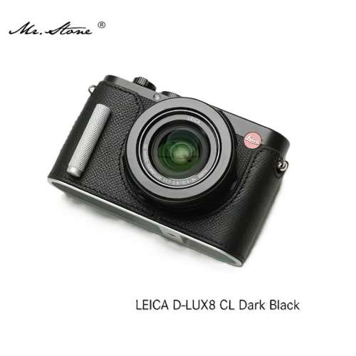 Mr. Stone Leather Camera Half Case Cover Bag For LEICA D-LUX 8 - CL Drak Black