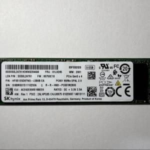 SK hynix PC601 512GB m.2 nvme PCIe 3.0 SSD