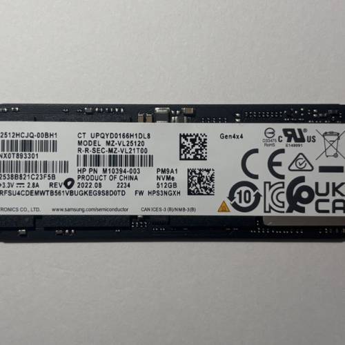 Samsung PM9A1 512GB m.2 nvme PCIe 4.0 SSD