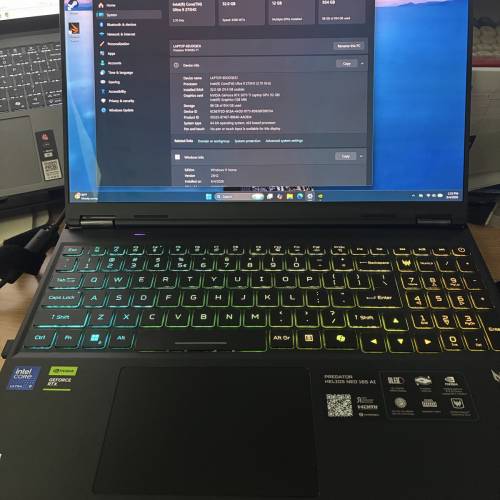OLED RTX5070Ti Acer predator helios 16S U9-275HX 32GB 1TB Gaming Laptop電競手...
