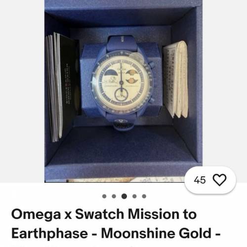Omega x Swatch 
Mission to EarthPhase MoonShine Gold 節日限定版
