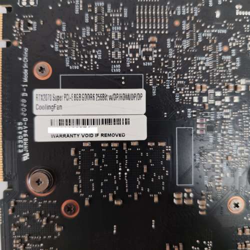 NVIDIA GeForce RTX2070 Super PCI-E 8GB GDDR6 顯示卡
