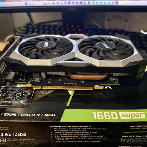 微星gtx1660super正常使用送包裝盒