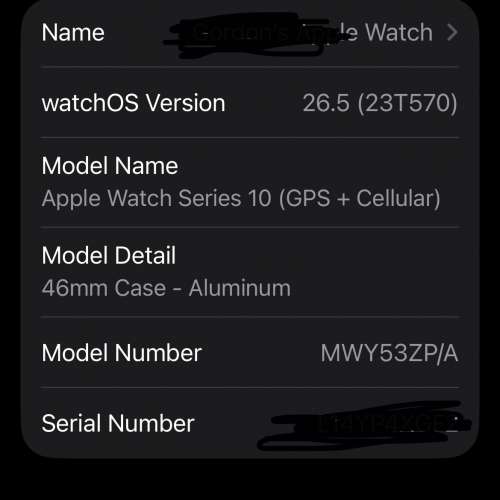 Apple Watch Series 10 (GPS + Cellular) 46mm A