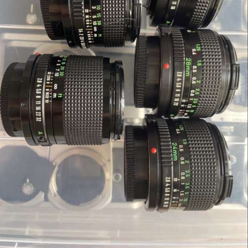 Canon nfd FD  28mm f2.8 50mm f1.4 200mm f2.8