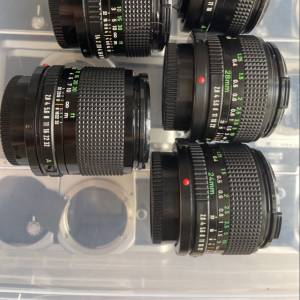 Canon nfd FD  28mm f2.8 50mm f1.4 200mm f2.8