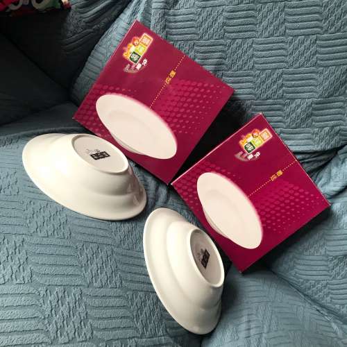 🥣  LION & GLOBE Plate Round 2pc Set NEW 全新 獅球嘜 陶瓷碟 2隻 🍽️