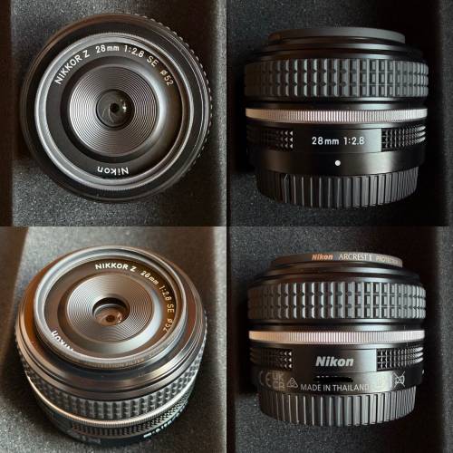 NIKON ZF+28mm f/2.8SE連Arcrest Filter+原裝Handle+原裝Soft Shutter+原裝銀色熱...