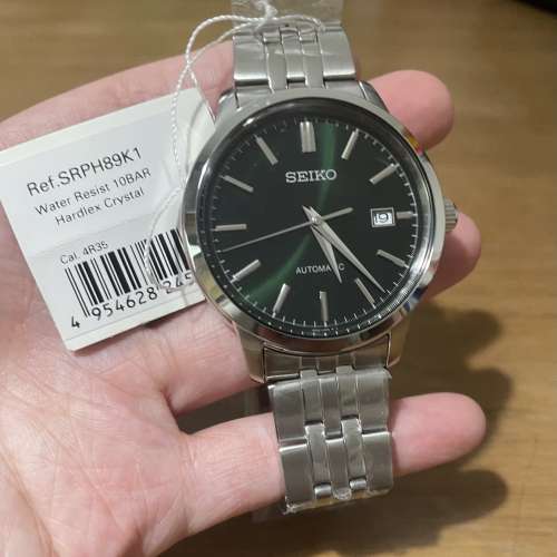 【100%全新未落地】精工 Seiko SRPH89K1 經典綠面自動機械錶 淨錶平讓