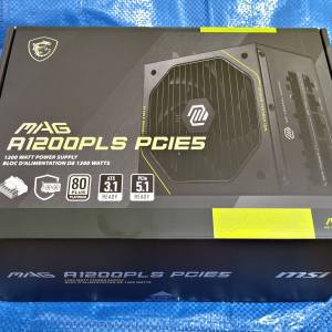 全新 MSI MAG A1200PLS PCIE5 1200W 白金牌全模組火牛