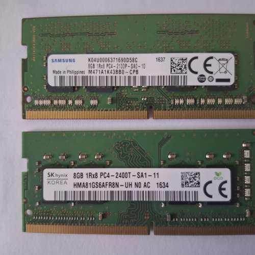 Samsung + SK Hynix 8GB DDR4 Notebook Ram
