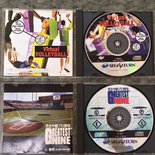 $29兩隻Saturn game:虛擬排球 + Greatest Nine 野球