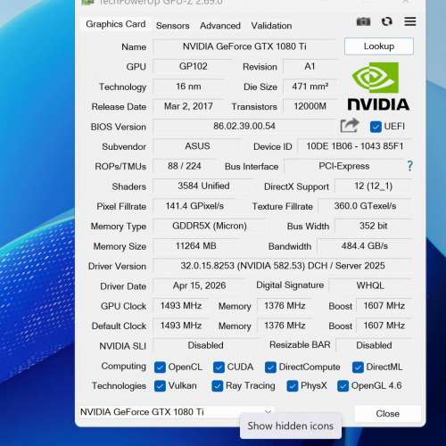 NVIDIA  ROG STRIX GTX1080Ti 1080ti