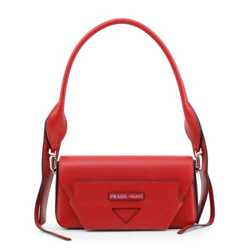 Prada/普拉達女包新款Manuelle 皮革手袋(85% New)