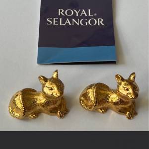 Year of Animal Chopstick Rests Gilded in 24K Gold(Pair)