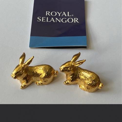 Year of Animal Chopstick Rests Gilded in 24K Gold(Pair)