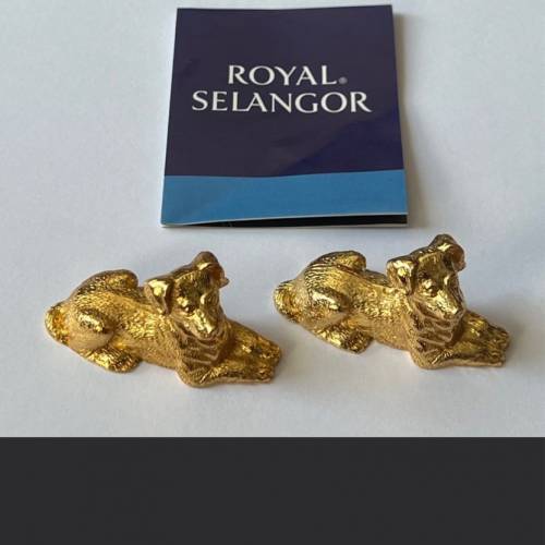 Year of Animal Chopstick Rests Gilded in 24K Gold(Pair)