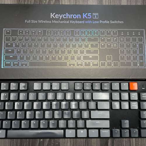 執屋清理 - Keychron K5B1 Low Profile Keyboard 紅軸104Key 鍵盤