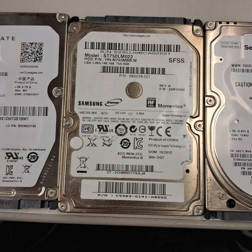 Seagate 500GB 2.5" Notebook Hard Disk 筆記型電腦硬碟