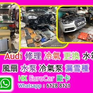 Audi 修理 冷氣 更換 水箱 風扇 水泵 冷氣泵 漏雪種 / A4 A5 A6 A3 Q3 Q2 Q5 Q7 TF...