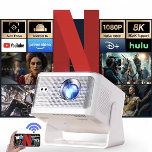世界盃 600 ANSI Portable Projector | Android 14 Native 1080P with 8K Input 自...