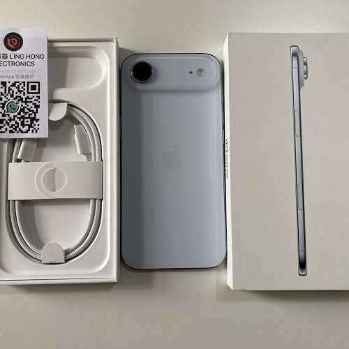 全新港行天藍色 iPhone air 256gb 全套 一年蘋果保養 what app 6497 6645
