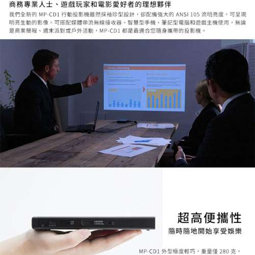 SONY MP-CD1 便攜微型投影機