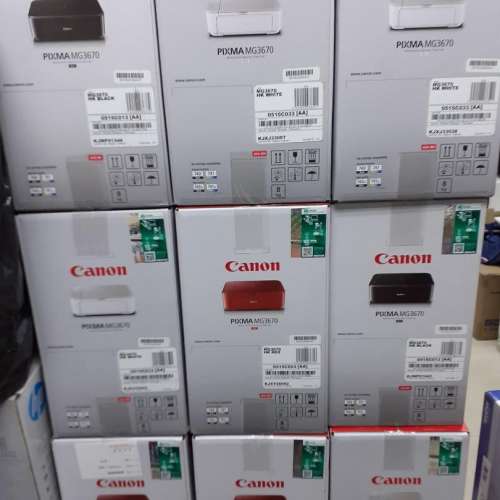全新行貨長期現貨 Canon PIXMA MG3670 多合一相片打印機 (跟機已有原裝墨水,不需另...