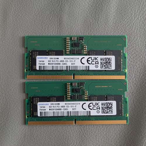Samsung 原廠 DDR5 SODIMM 8GB x2 16GB一對