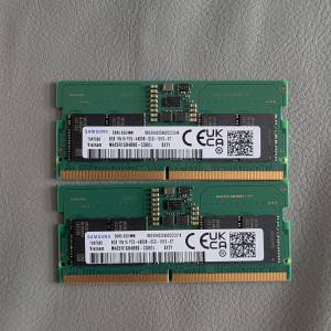 Samsung 原廠 DDR5 SODIMM 8GB x2 16GB一對