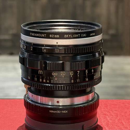 Nikon NIKKOR-N 5cm F1.1 External Bayonet S Mount with adapter to Sony E and UV