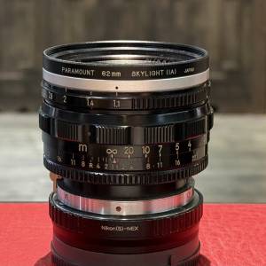 Nikon NIKKOR-N 5cm F1.1 External Bayonet S Mount with adapter to Sony E and UV