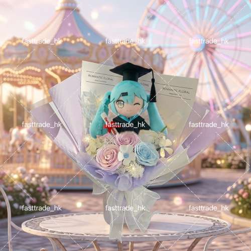 睇下文、兩個價錢‼️‼️日本絕版 初音未來公仔花束 初音未來畢業公仔花束 初音花...