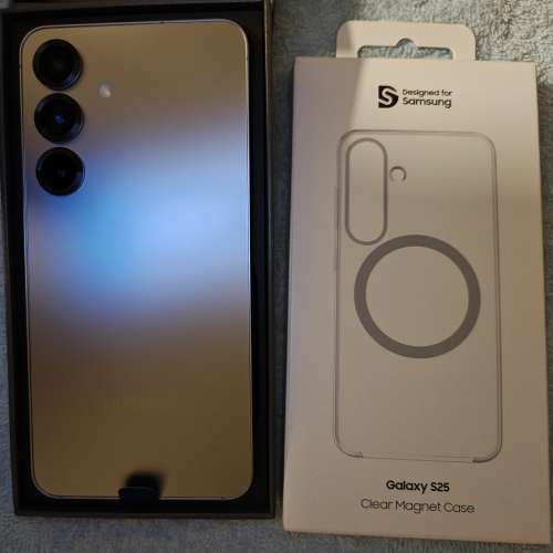 全新三星官網行貨手機霧砂灰 Samsung Galaxy S25 12GB/256GB 連原廠透明磁吸保護殼