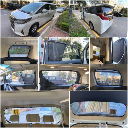 Toyota Alphard Vellfire 30 全車防曬磁石窗網;