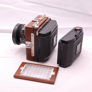 Schneider 47mm XL with wooden camera 6x9 4x5