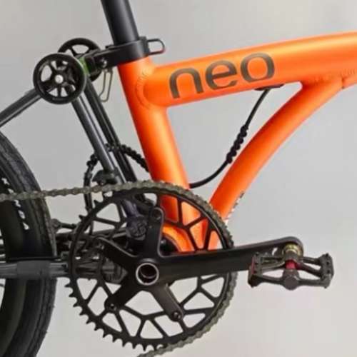 新款橙色 2026 JAVA NEO 9速 油剎桶軸 碳叉 20吋406 鋁合金折叠車 ( 三折叠小布 國...