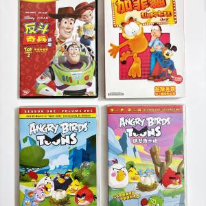 DVD 迪士尼 反斗奇兵、加菲貓 超級英雄、憤怒鳥卡通