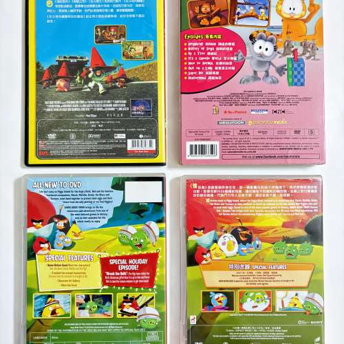 DVD 迪士尼 反斗奇兵、加菲貓 超級英雄、憤怒鳥卡通