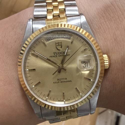 好X新淨🤣 TUDOR 金鋼 76213 daydate 水晶玻璃 36mm大裝 平到笑😆$9999