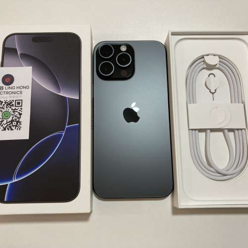 iPhone 16 pro max 1tb eSim + 一張實體sim 外觀全新 黑色 電池健康度100% 充電45次...