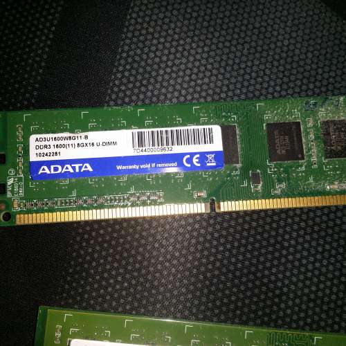 adata DDR3 8GB Ram 記憶體