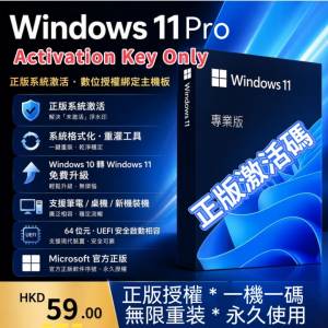 微軟視窗11專業版激活碼 - Microsoft Windows 11 Pro Activation Key