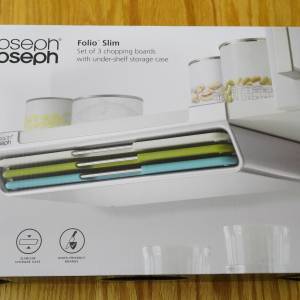 Joseph Joseph Folio Slim 懸掛式砧板收納架連多色砧板3塊套裝