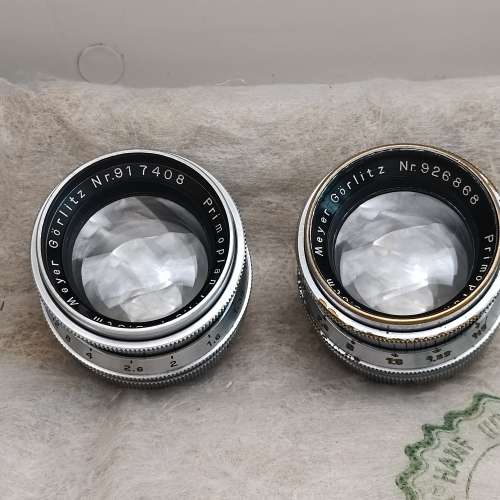 两支Meyer 58f1.9 Primoplan 梅耶小M 5.8cm 58 1.9，是战前Hugo Meyer雨果玻璃的重...