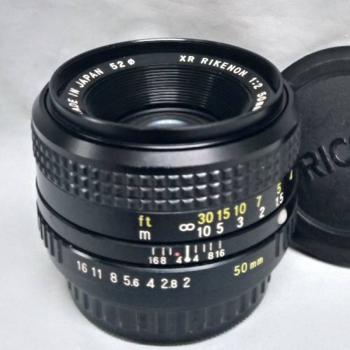 Ricoh XR Rikenon 50mm F2/麗確/理光 50/2 (早期0.45m 版本)#167830富岡光學生產 P...