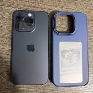 iPhone 15pro 256gb,港行雙卡，藍色鈦金屬，電池健康度87，所有功能正常！